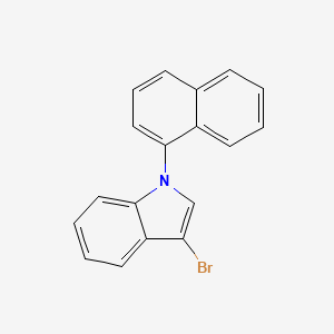 molecular formula C18H12BrN B8243201 3-Bromo-1-(naphthalen-1-yl)-1H-indole 