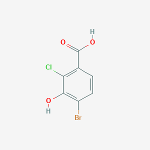 4-Bromo-2-chloro-3-hydroxybenzoic acid