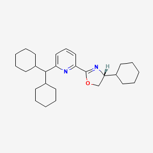 molecular formula C27H40N2O B8243207 (R)-4-Cyclohexyl-2-(6-(dicyclohexylmethyl)pyridin-2-yl)-4,5-dihydrooxazole 