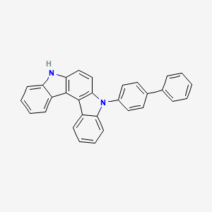 molecular formula C30H20N2 B8243247 5-([1,1'-Biphenyl]-4-yl)-5,8-dihydroindolo[2,3-c]carbazole 