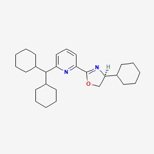 molecular formula C27H40N2O B8243255 (S)-4-Cyclohexyl-2-(6-(dicyclohexylmethyl)pyridin-2-yl)-4,5-dihydrooxazole 