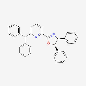 molecular formula C33H26N2O B8243259 (4S,5S)-2-(6-Benzhydrylpyridin-2-yl)-4,5-diphenyl-4,5-dihydrooxazole 