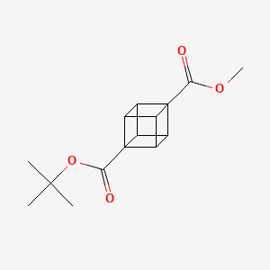 molecular formula C15H18O4 B8243299 1-tert-Butyl 4-methyl 1,4-cubanedicarboxylate 