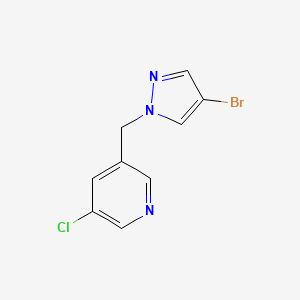 molecular formula C9H7BrClN3 B8243307 3-((4-Bromo-1H-pyrazol-1-yl)methyl)-5-chloropyridine 