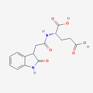 molecular formula C15H16N2O6 B8243309 (2-(2-Oxoindolin-3-yl)acetyl)-L-glutamic acid 
