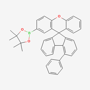 molecular formula C37H31BO3 B8243316 4,4,5,5-Tetramethyl-2-(4-phenylspiro[fluorene-9,9'-xanthen]-2'-yl)-1,3,2-dioxaborolane 
