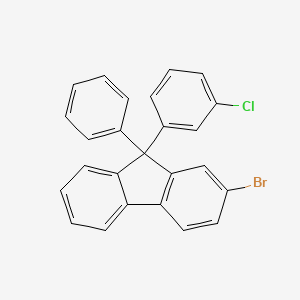 molecular formula C25H16BrCl B8243332 2-Bromo-9-(3-chlorophenyl)-9-phenyl-9H-fluorene 