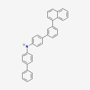 molecular formula C34H25N B8243340 N-([1,1'-Biphenyl]-4-yl)-3'-(naphthalen-1-yl)-[1,1'-biphenyl]-4-amine 