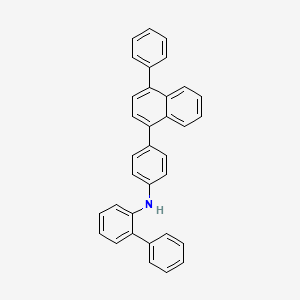 molecular formula C34H25N B8243353 N-(4-(4-Phenylnaphthalen-1-yl)phenyl)-[1,1'-biphenyl]-2-amine 