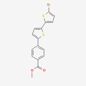 molecular formula C16H11BrO2S2 B8243375 Methyl 4-(5'-bromo-[2,2'-bithiophen]-5-yl)benzoate 