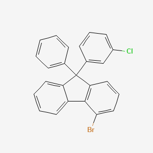 molecular formula C25H16BrCl B8243397 4-Bromo-9-(3-chlorophenyl)-9-phenyl-9H-fluorene 