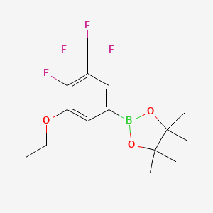 molecular formula C15H19BF4O3 B8243403 2-(3-Ethoxy-4-fluoro-5-(trifluoromethyl)phenyl)-4,4,5,5-tetramethyl-1,3,2-dioxaborolane 