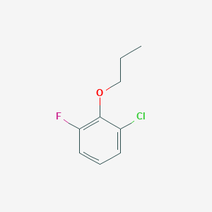 molecular formula C9H10ClFO B8243413 1-Chloro-3-fluoro-2-propoxybenzene 