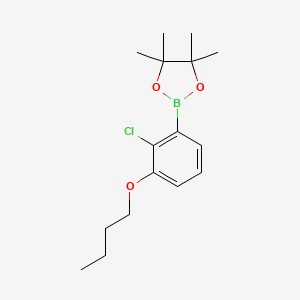 molecular formula C16H24BClO3 B8243425 2-(3-Butoxy-2-chlorophenyl)-4,4,5,5-tetramethyl-1,3,2-dioxaborolane 