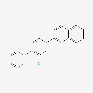 molecular formula C22H15Cl B8243430 2-(2-Chloro-[1,1'-biphenyl]-4-yl)naphthalene 