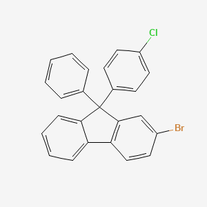 molecular formula C25H16BrCl B8243451 2-Bromo-9-(4-chlorophenyl)-9-phenyl-9H-fluorene 