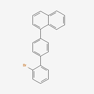 molecular formula C22H15Br B8243457 1-(2'-Bromo-[1,1'-biphenyl]-4-yl)naphthalene 