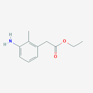 molecular formula C11H15NO2 B8243463 Ethyl 2-(3-amino-2-methylphenyl)acetate 