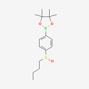 molecular formula C16H25BO3S B8243483 2-(4-(Butylsulfinyl)phenyl)-4,4,5,5-tetramethyl-1,3,2-dioxaborolane 
