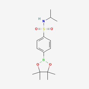molecular formula C15H24BNO4S B8243495 N-Isopropyl-4-(4,4,5,5-tetramethyl-1,3,2-dioxaborolan-2-yl)benzenesulfonamide 