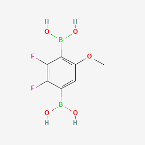 molecular formula C7H8B2F2O5 B8243509 (2,3-Difluoro-5-methoxy-1,4-phenylene)diboronic acid 