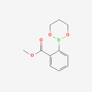 molecular formula C11H13BO4 B8243520 Methyl 2-(1,3,2-dioxaborinan-2-yl)benzoate 