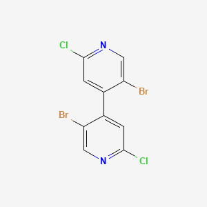 molecular formula C10H4Br2Cl2N2 B8243522 5,5'-Dibromo-2,2'-dichloro-4,4'-bipyridine 