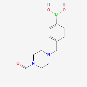 molecular formula C13H19BN2O3 B8243528 (4-((4-Acetylpiperazin-1-yl)methyl)phenyl)boronic acid 