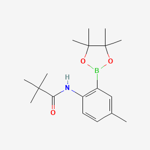 N-(4-Methyl-2-(4,4,5,5-tetramethyl-1,3,2-dioxaborolan-2-yl)phenyl)pivalamide