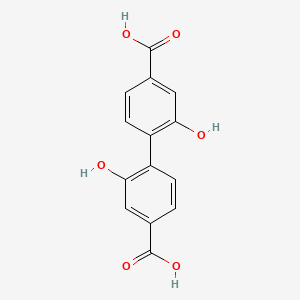 molecular formula C14H10O6 B8243576 2,2'-Dihydroxy-[1,1'-biphenyl]-4,4'-dicarboxylic acid CAS No. 41738-72-1