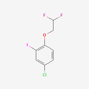 molecular formula C8H6ClF2IO B8243582 4-Chloro-1-(2,2-difluoroethoxy)-2-iodobenzene 