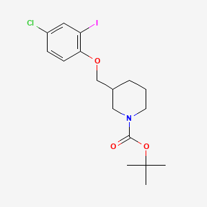 molecular formula C17H23ClINO3 B8243583 tert-Butyl 3-((4-chloro-2-iodophenoxy)methyl)piperidine-1-carboxylate 