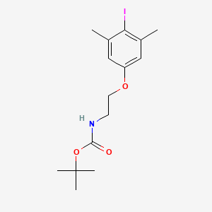 molecular formula C15H22INO3 B8243602 tert-Butyl (2-(4-iodo-3,5-dimethylphenoxy)ethyl)carbamate 