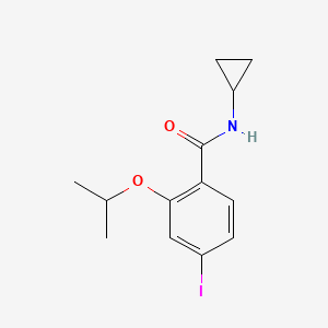 molecular formula C13H16INO2 B8243660 N-Cyclopropyl-4-iodo-2-isopropoxybenzamide 