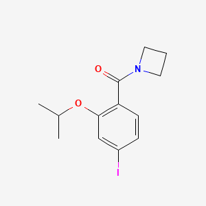 molecular formula C13H16INO2 B8243666 Azetidin-1-yl(4-iodo-2-isopropoxyphenyl)methanone 
