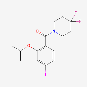 molecular formula C15H18F2INO2 B8243674 (4,4-Difluoropiperidin-1-yl)(4-iodo-2-isopropoxyphenyl)methanone 