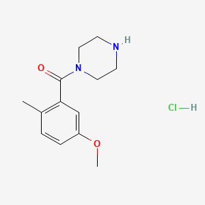 molecular formula C13H19ClN2O2 B8243691 (5-Methoxy-2-methylphenyl)(piperazin-1-yl)methanone hydrochloride 