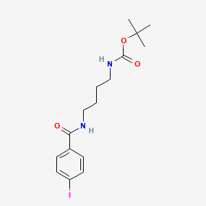 molecular formula C16H23IN2O3 B8243719 tert-Butyl (4-(4-iodobenzamido)butyl)carbamate 