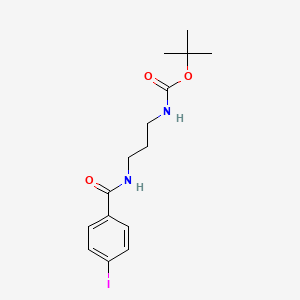 molecular formula C15H21IN2O3 B8243727 tert-Butyl (3-(4-iodobenzamido)propyl)carbamate 