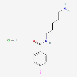 molecular formula C12H18ClIN2O B8243734 N-(5-Aminopentyl)-4-iodobenzamide hydrochloride 