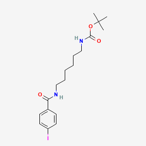 molecular formula C18H27IN2O3 B8243751 tert-Butyl (6-(4-iodobenzamido)hexyl)carbamate 