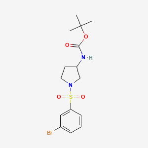 molecular formula C15H21BrN2O4S B8243756 tert-Butyl (1-((3-bromophenyl)sulfonyl)pyrrolidin-3-yl)carbamate 