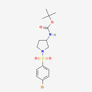 molecular formula C15H21BrN2O4S B8243757 tert-Butyl (1-((4-bromophenyl)sulfonyl)pyrrolidin-3-yl)carbamate 