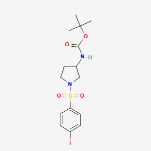 molecular formula C15H21IN2O4S B8243761 tert-Butyl (1-((4-iodophenyl)sulfonyl)pyrrolidin-3-yl)carbamate 
