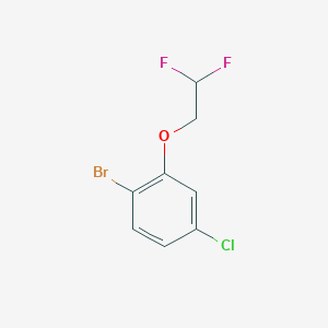 molecular formula C8H6BrClF2O B8243830 1-Bromo-4-chloro-2-(2,2-difluoroethoxy)benzene 