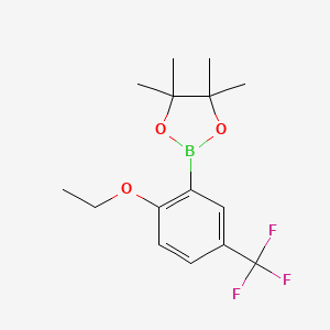 molecular formula C15H20BF3O3 B8243884 2-(2-Ethoxy-5-trifluoromethyl-phenyl)-4,4,5,5-tetramethyl-[1,3,2]dioxaborolane 