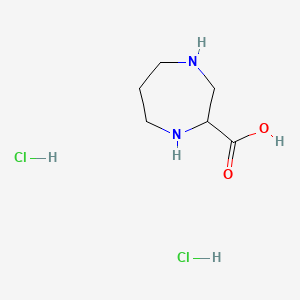 molecular formula C6H14Cl2N2O2 B8243885 1,4-Diazepane-2-carboxylic acid dihydrochloride 