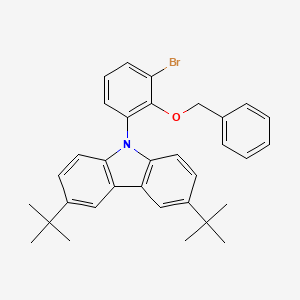 molecular formula C33H34BrNO B8243913 9-(2-(Benzyloxy)-3-bromophenyl)-3,6-di-tert-butyl-9H-carbazole 
