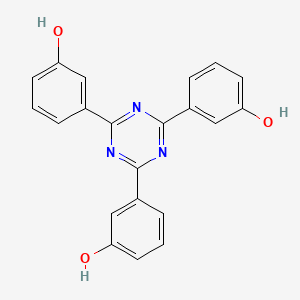 molecular formula C21H15N3O3 B8243919 3,3',3''-(1,3,5-Triazine-2,4,6-triyl)triphenol 