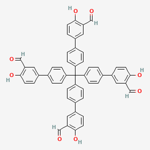molecular formula C53H36O8 B8243948 4',4''',4''''',4'''''''-甲烷四甲酰基四(4-羟基-[1,1'-联苯]-3-甲醛) 